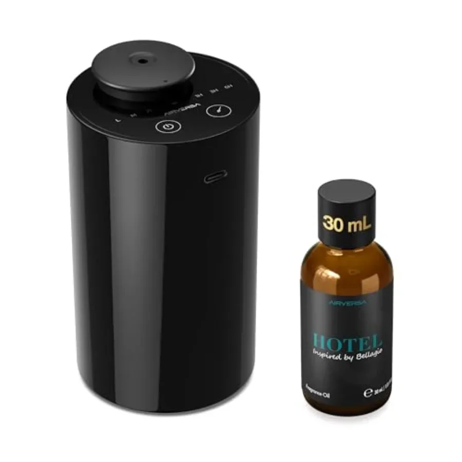 

Waterless Essential Oil Diffuser Starter Kit with 30mL Hotel Fragrance Oil Inspired by Blagio, Battery Operated Car Diffuser, P