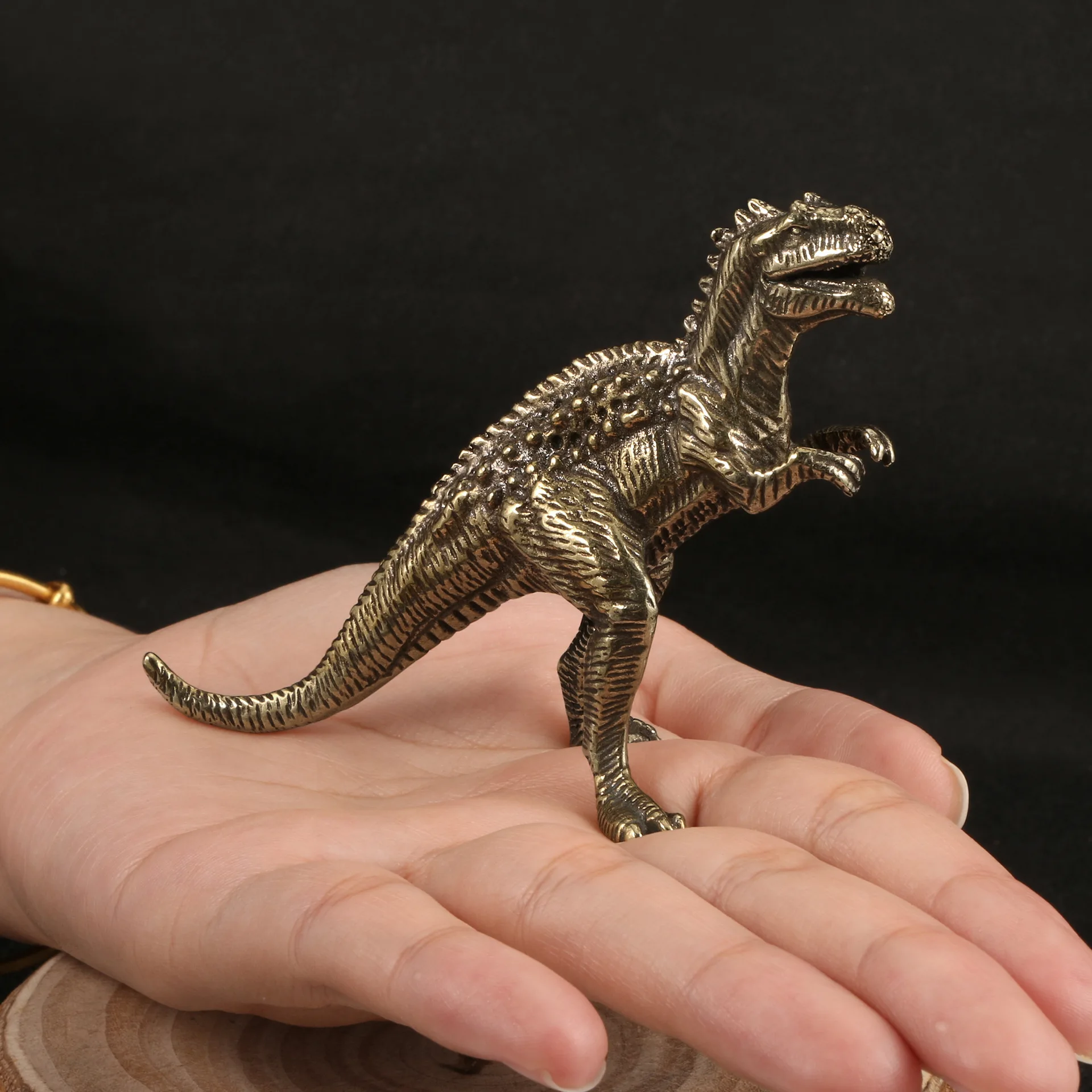 Allosaurus Dinosaur Stegosaur Pterosaur Dimetrodon Diplodocus Statue Jurassic Office Desk Decor Copper Figurine 12 Styles