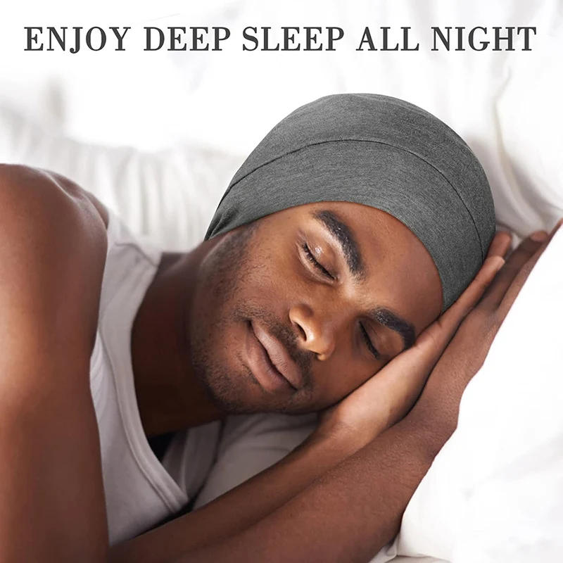 Unisex Baggy Hut Doppelschicht Satin Futter Nacht Muslim Schlafmütze Damen Elastisch Verstellbare Beanie Headwrap Haarpflege Chemo Cap – Detail 3
