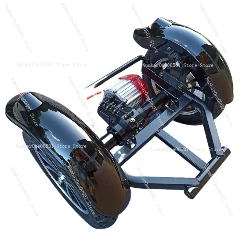 Electric Bike Conversion Kit - 1000W 3-Wheel Rear Axle Assembly with Brushless Differential Motor for Scooter Trike Modification