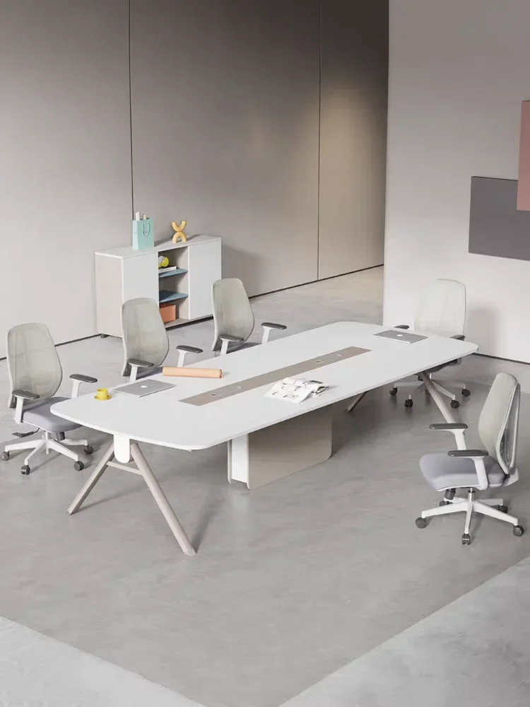 Conference Table Simple Modern Office Negotiation Table and Chair Combination Rectangular Meeting Room Staff Training Table