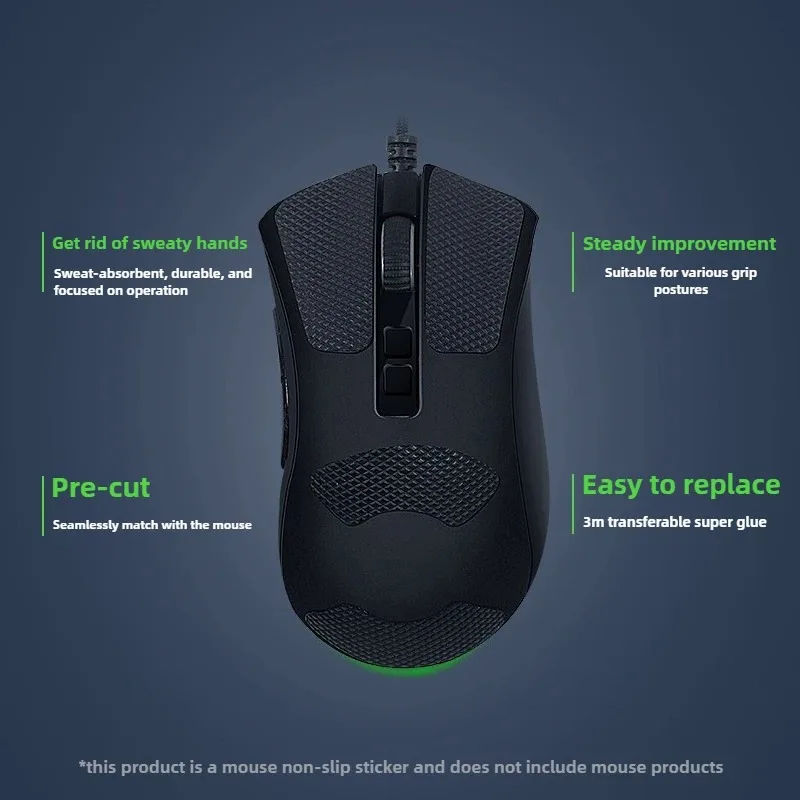 شريط قبضة مسامي ماص للعرق لجهاز Razer DeathAdder V2 Pro - متين مضاد للانزلاق، يجب أن يكون لدى الألعاب