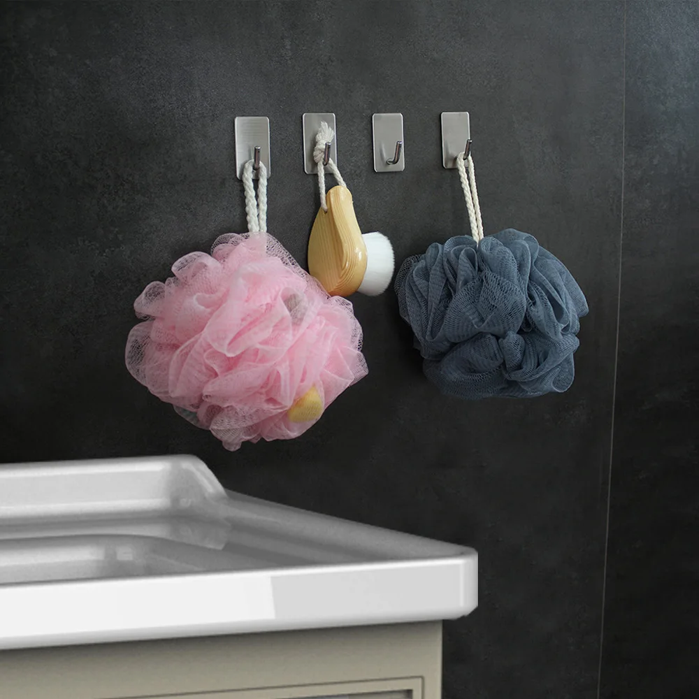 

Ванная комната из нержавеющей стали, ключ для туалета, полотенце, самоклеящийся настенный крючок, вешалка для хранения, держатель для ключей