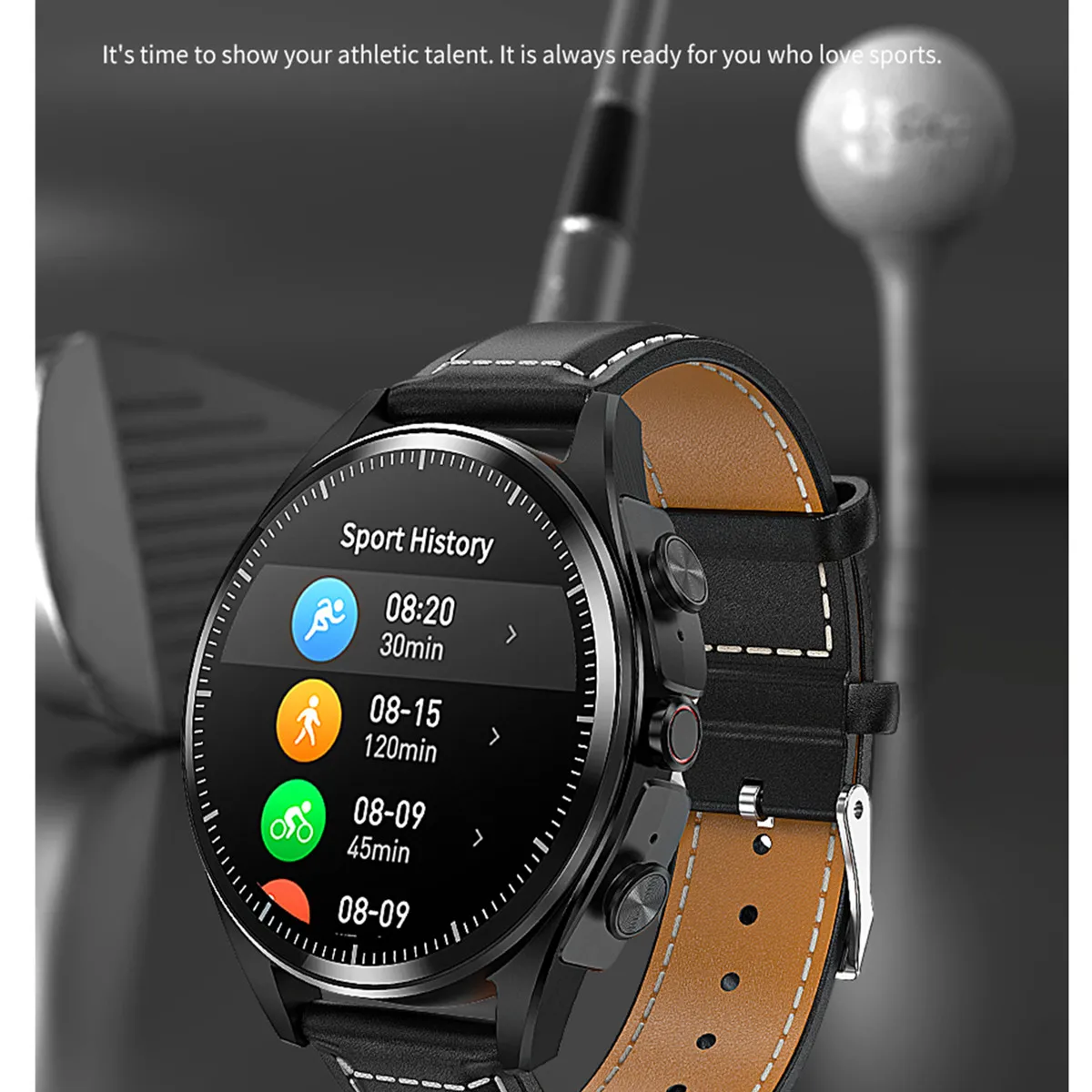 Smart Watch e auricolare Bluetooth Supporto interno Riproduzione musicale Rispondi Chiamate Notifica Mesage Assistente vocale AI Smartwatch 2025