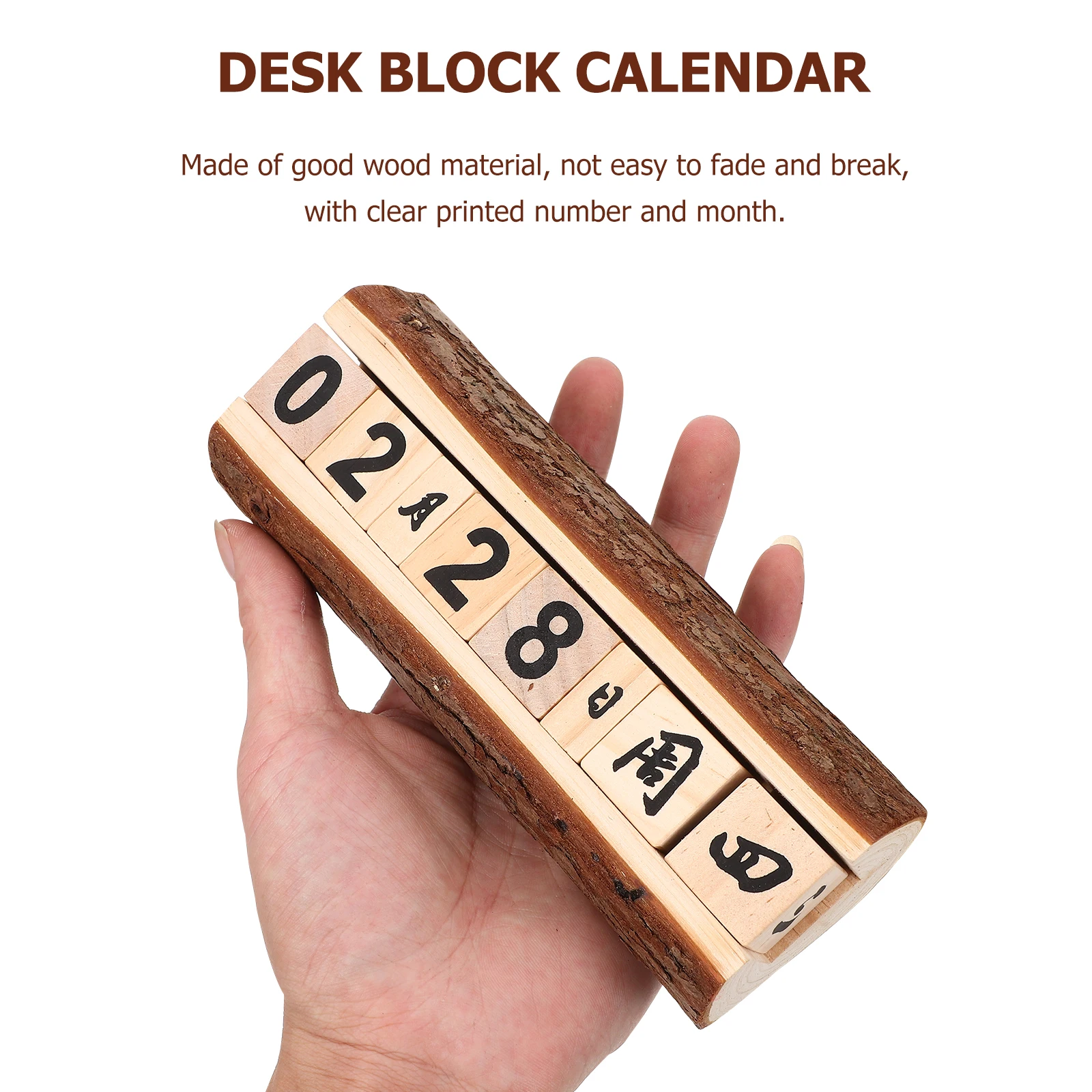 

Настольный стол из натурального дерева, винтажный деревенский дисплей даты, домашний декор, кухня, гостиная, легкий, легко регулируемый стол с блоками