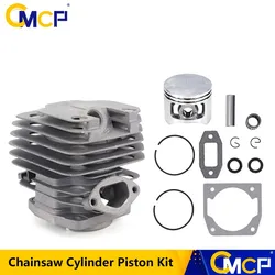 1 Set Diameter 45mm Chainsaw Cylinder and Piston Set Fit 52 52cc Chainsaw Spare Parts for Gasoline/Oil Chainsaw