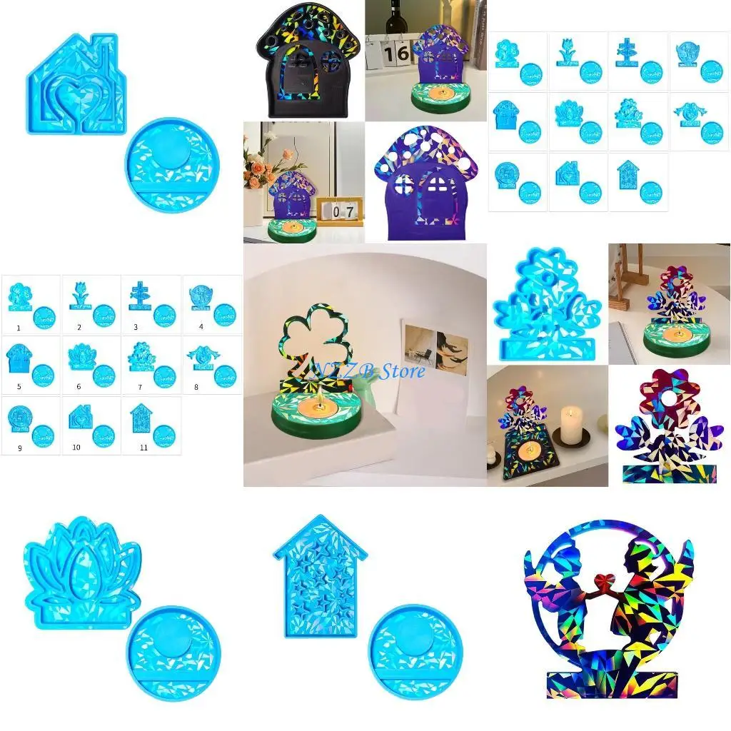 

T21F Decorations Epoxy Resin Mold Alternative Candlesticks Insert Resin Mold