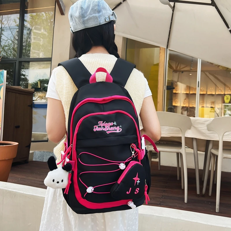 

Casual Nylon Zipper Backpacks 2025 New Hot Sale Bags for Women High Capacity Interior Compartment Basic Style Schoolbag
