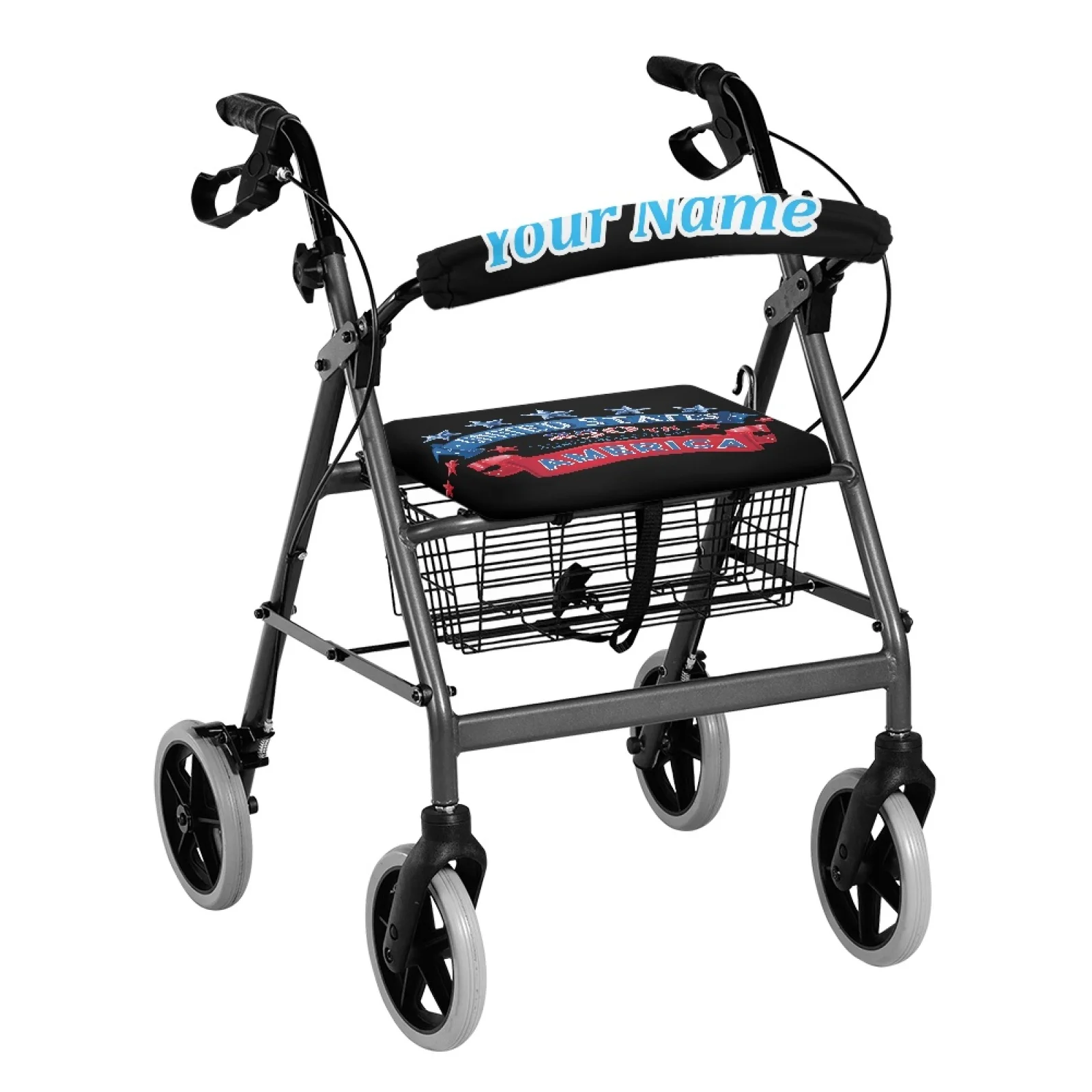 Coloranimal 4th Of July 250Th Print 2PCS Walker Seat Set for Ladies Rollator Walker Cover Fashion 2026