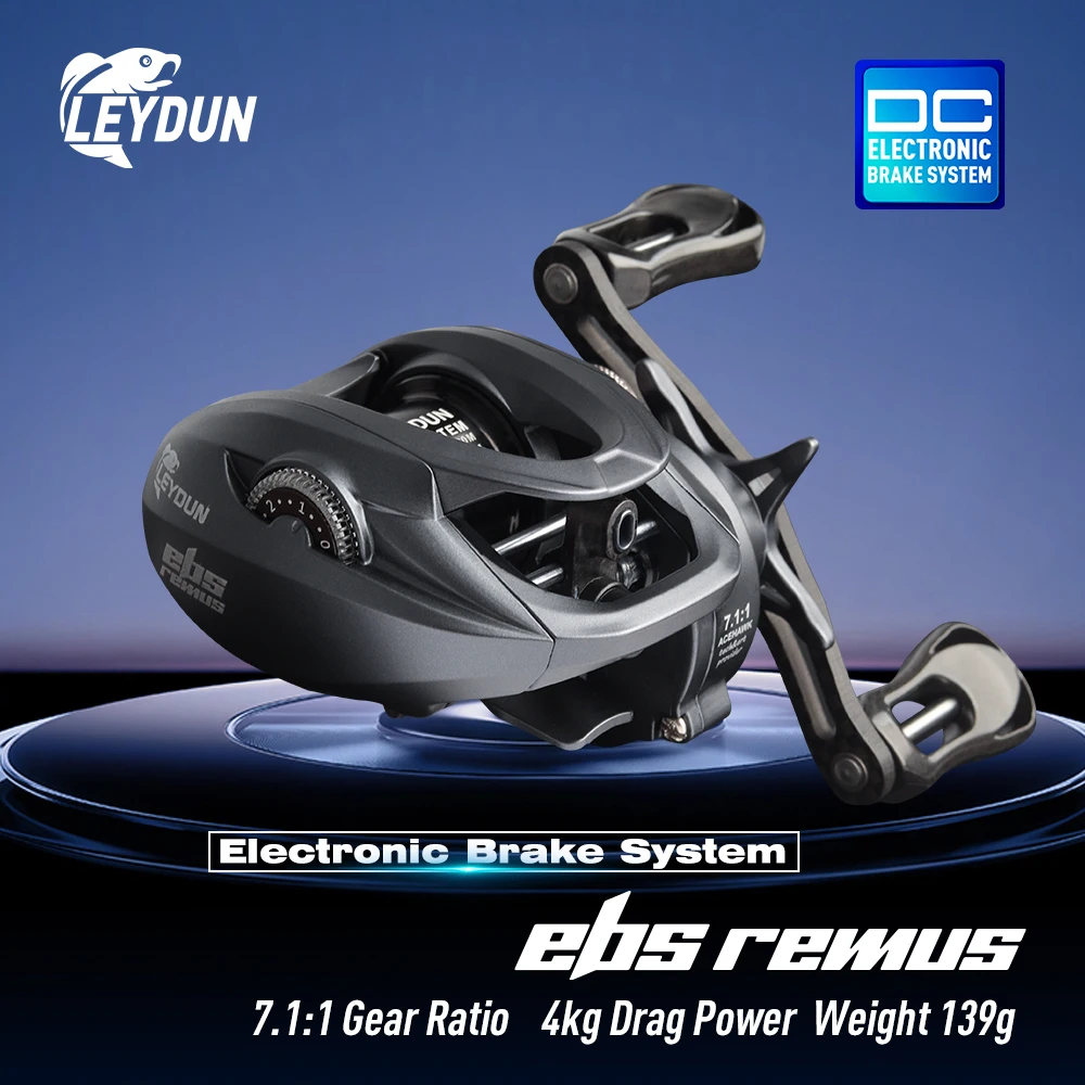 LEYDUN REMUS Electronic Brake System Baitcasting Fishing Reels 139g 7.1:1 Gear Ratio 4kg Ultra-light Carbon Material Fishing Ree