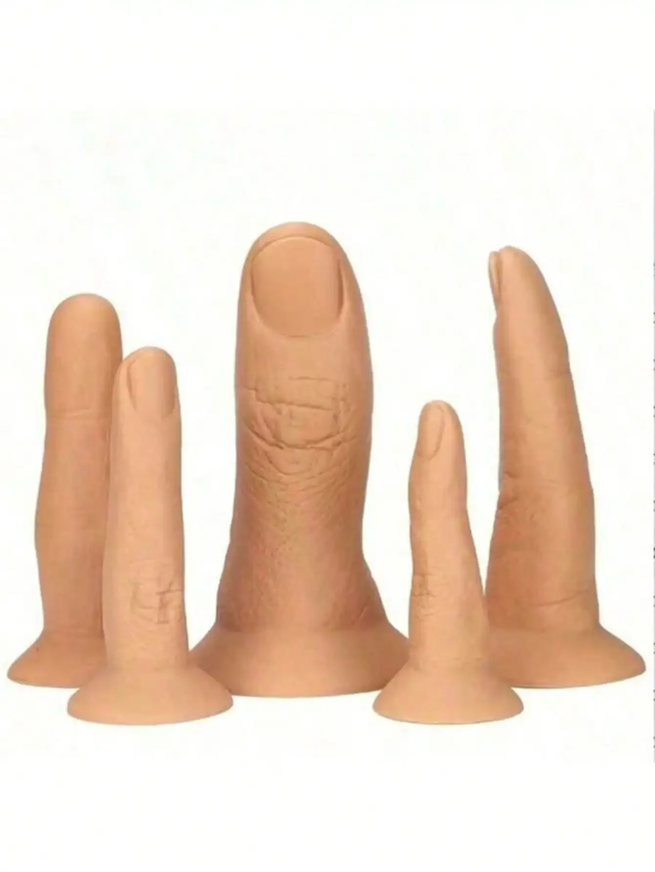 Soft male fingers stuffed into anus five thumbs silicone pinkies dummy penis Female masturbation stick supersize dildo