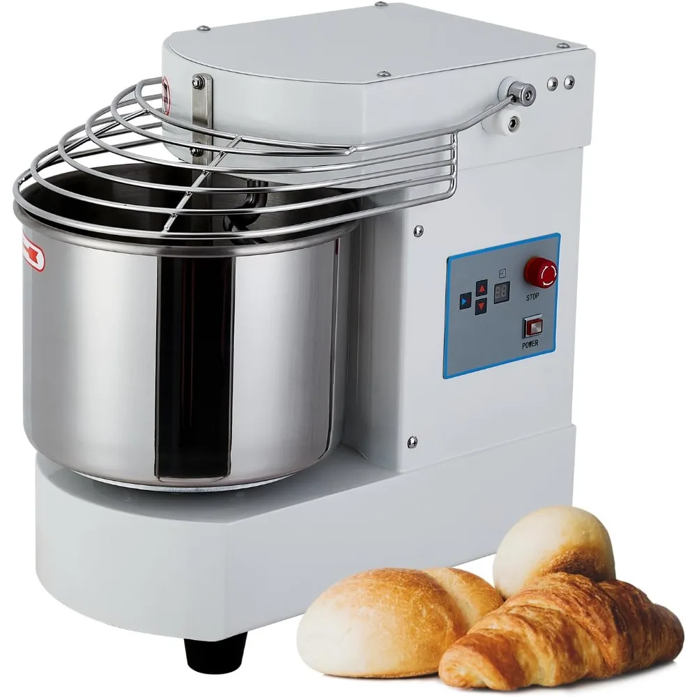 10.5 Qt Commercial Food Mixer, Touch Screen Dough Mixer Machine with Timer,Security Shield, Dual Rotating Dough Kneading Machine