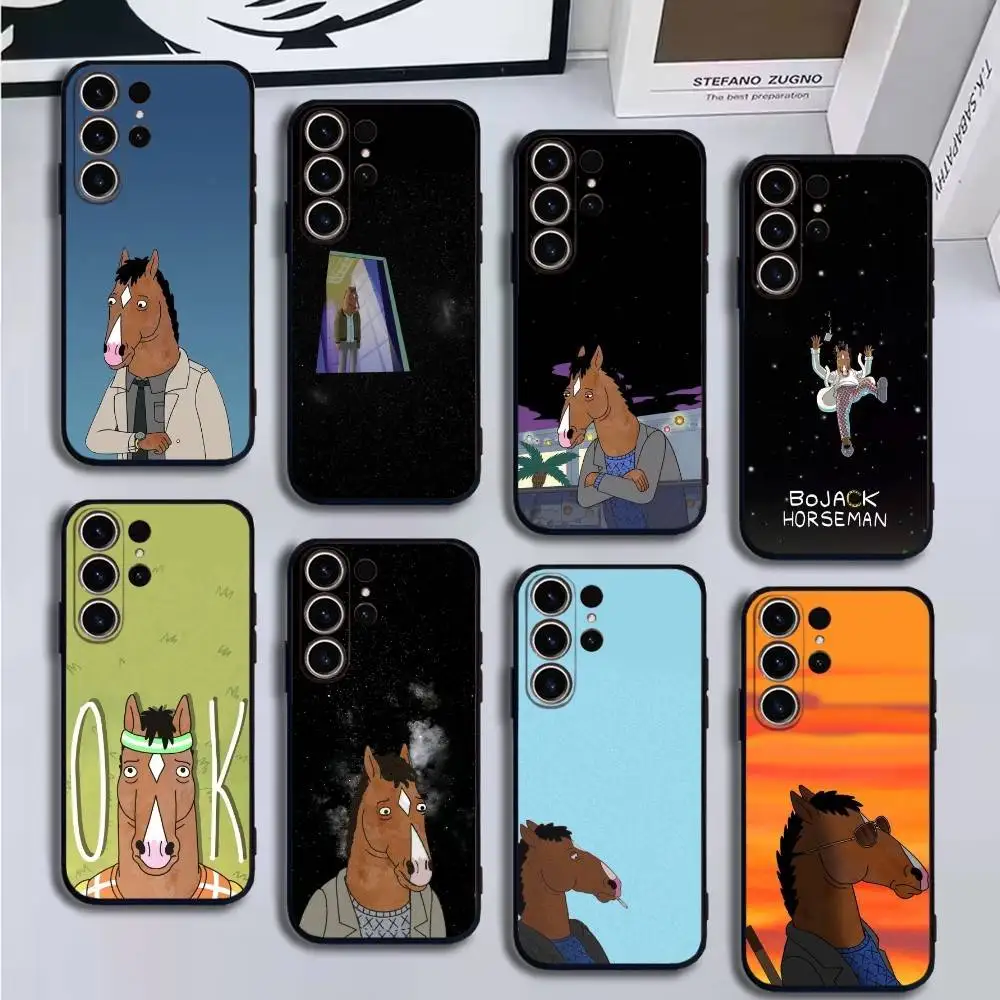 

Cool B-Bojack H-Horseman Phone Case For SamsungS25,24,21,22,23,30,Ultra,20,Plus,Fe,Lite,Note,10,9,Soft Black Cover