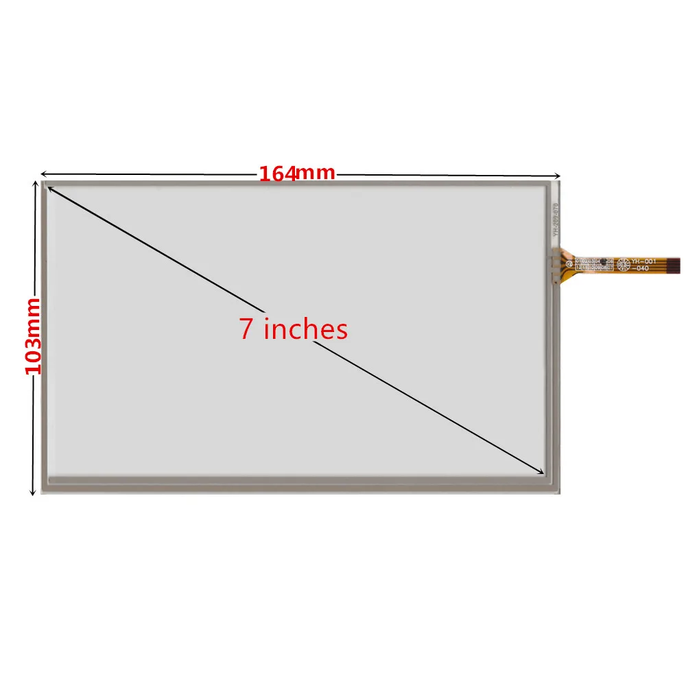 

7-inch resistive touch 164mmX103mm 4-pin digitizer panel universal car navigation touch screen