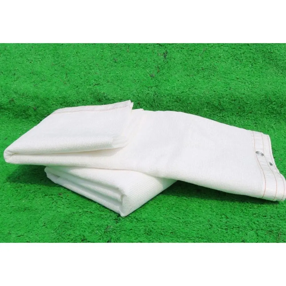 60% Sun Blockout Fabric with Privacy, Heavy-Duty HDPE Edge and Buttonhole, Easy to Set Up for Outdoor Spaces in White, 6' x 21'