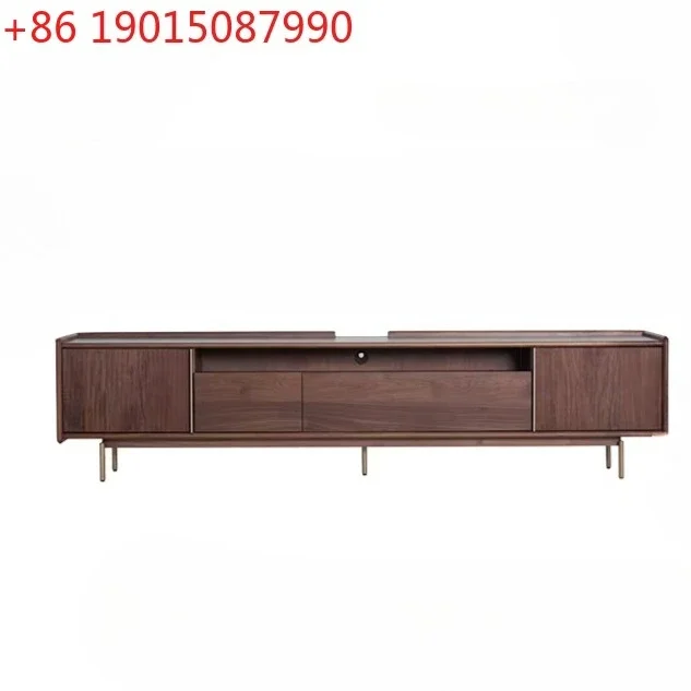 N North American black walnut TV cabinet All solid wood Nordic combination Modern simple locker View hall cabinet