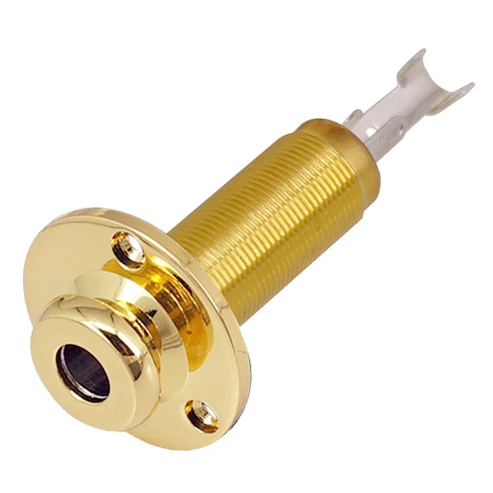 Acoustic Electric Guitar Stereo End Pin Jacks Socket Plug 6.35mm 1/4 Inch Pickup  Output Jack Plug Socket Guitar Parts