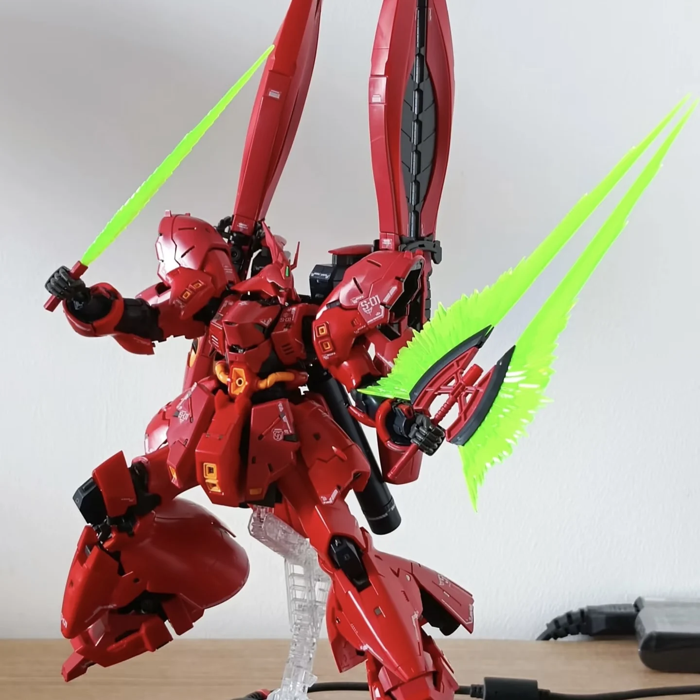 Star Model RG 1/144 Msn-04FF Sazabi  Assembly Model Kit  Side-F VerDouble Horn Funnel  Plastic robot Action Figure Model Toys