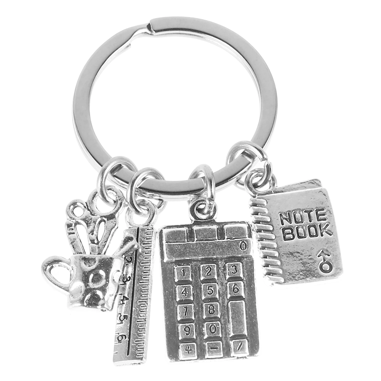 

Calculator Ruler Keychain Zinc Alloy Durable Notebook Keychain Design Teacher Gifts Perfect For School Start
