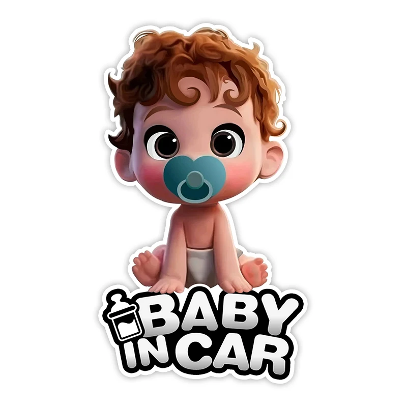 LYKX Self-adhesive Boy Baby In Car PVC Decal Car Sticker Waterproof Auto Decors on Bumper Rear Window