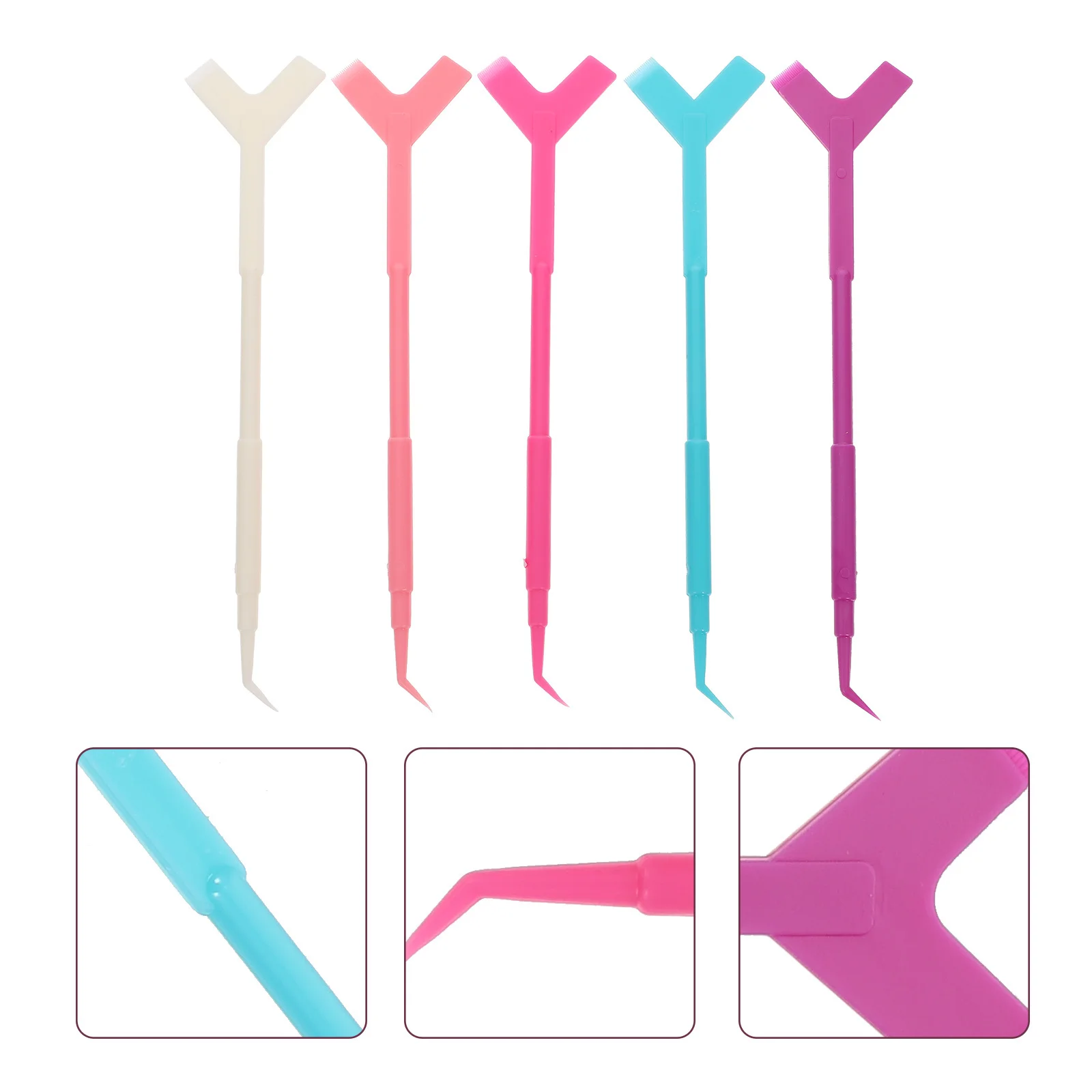 50 個再利用可能なつけまつげツール Y 字型まつげリフトロッドまつげパーマツールマスカラブラシ移植まつげセパレーター美容