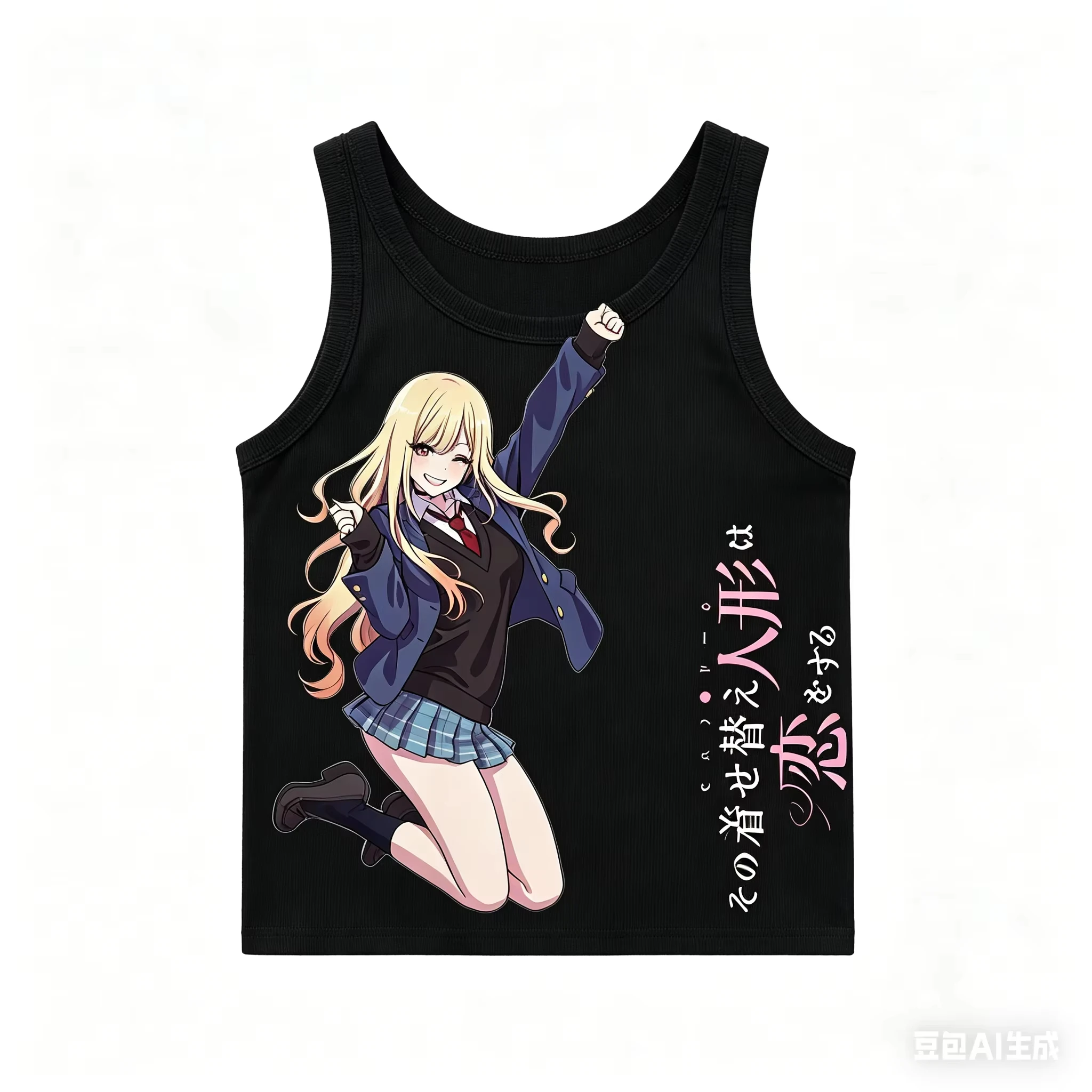 My Dress Up Darling Ribbed Tank personality Clothes New Model Anime T-shirt Yearround clothing Sleeves Oversized Unisex soft top