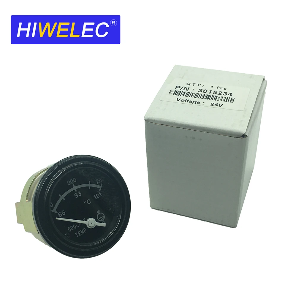 

Water Temperature Meter 24V 3015234 Coolant Temperature Gague Size 52mm Generator Accessories
