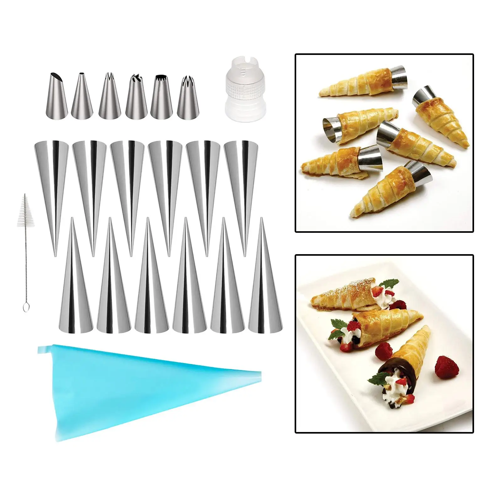 21x Cannoli Form Tubes Baking Tubes Cannoli Tubes Shells for Chocolate Cones