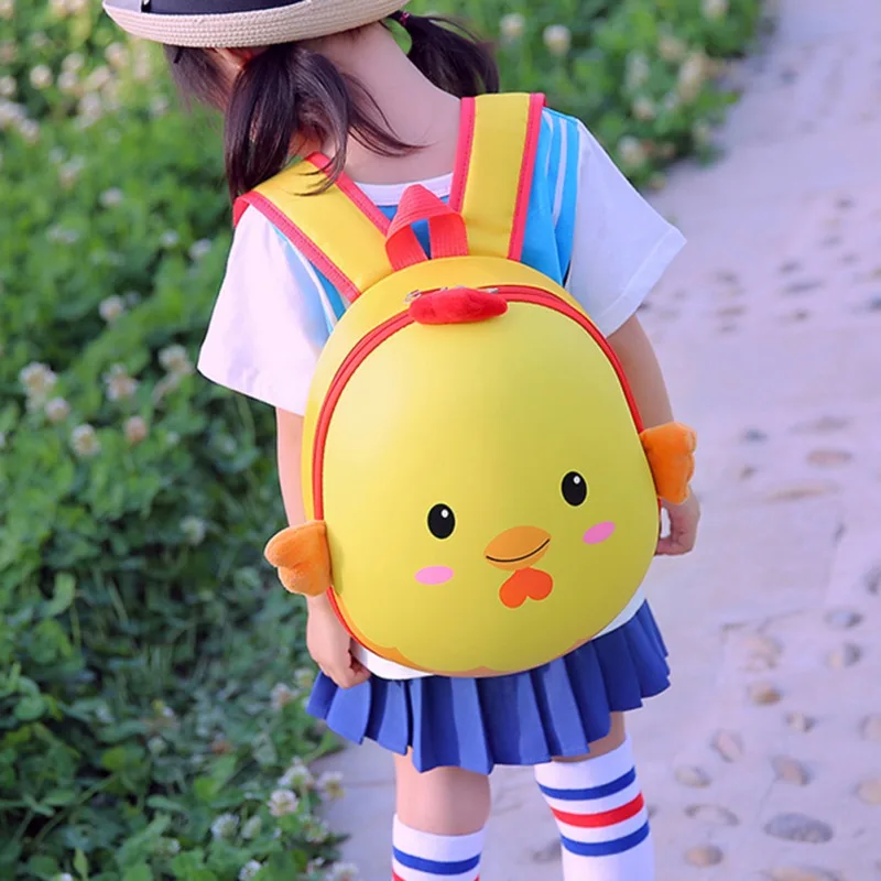 Kids Backpack Cute Cartoon Chick Shell Waterproof Bag Backpack Children Boys Girls Preschool Kindergarten Gift Casual Bags