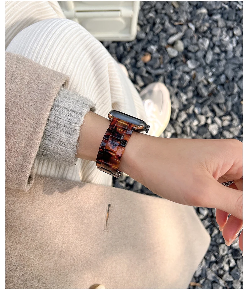 Transparentes Armband für Apple Watch 44mm 45 46 49 38 40 41 42mm Buntes Armband für iWatch Series 12 11 10 9 8 7 6 5 4 SE – Detail 9