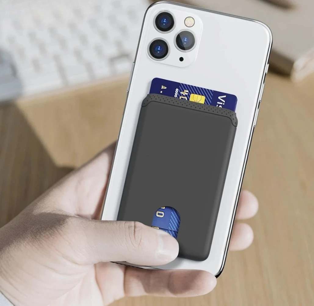 Silicone Phone Wallet Adhesive Card Holder Slim 3M Stick On Credit Card Pouch Push Up Slot Pocket For Back Of Smartphone ID Case