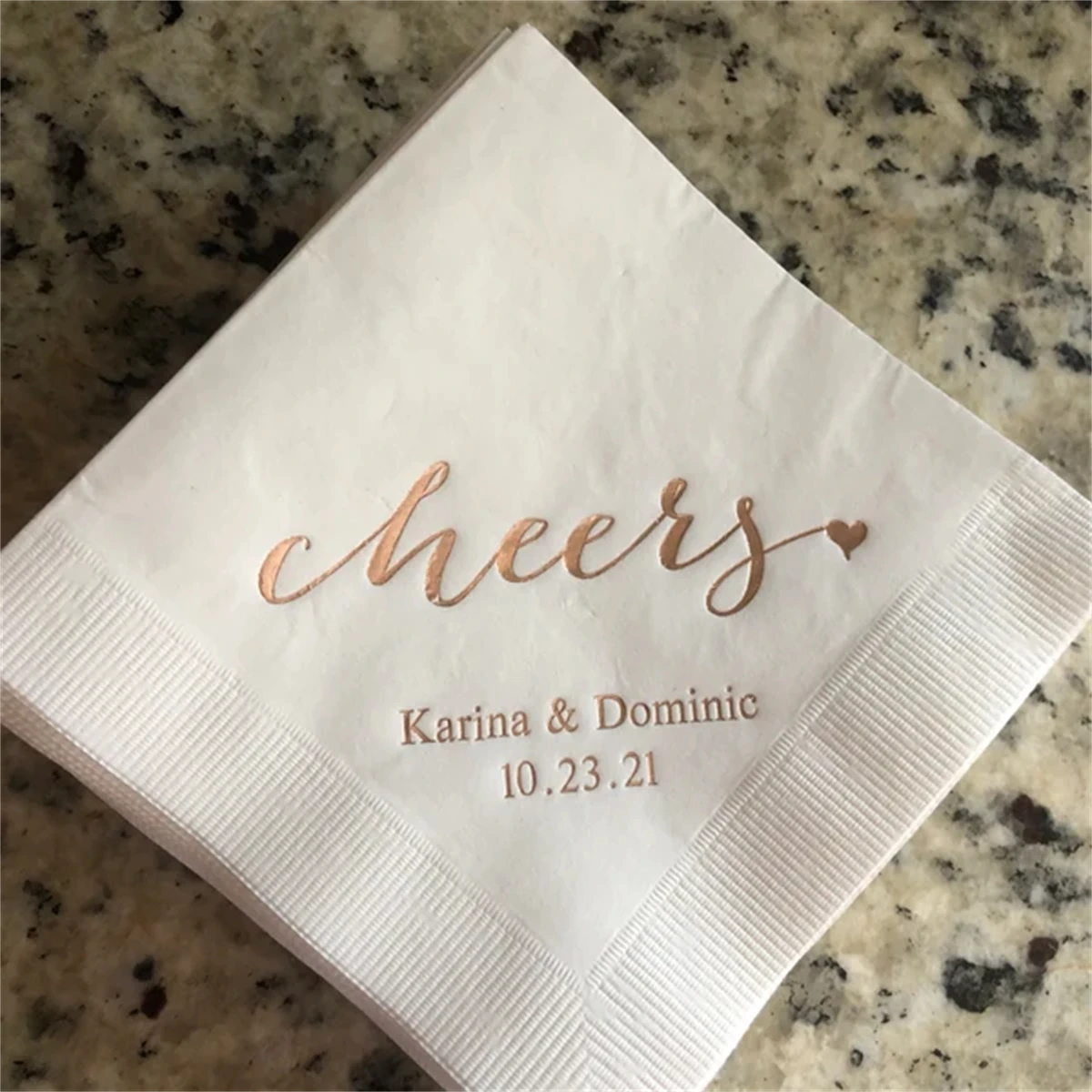 50Pcs Cheers Personalized Napkins - Birthday Napkins - Wedding Napkins - Party Napkins - Anniversary - Engagement - Luncheon