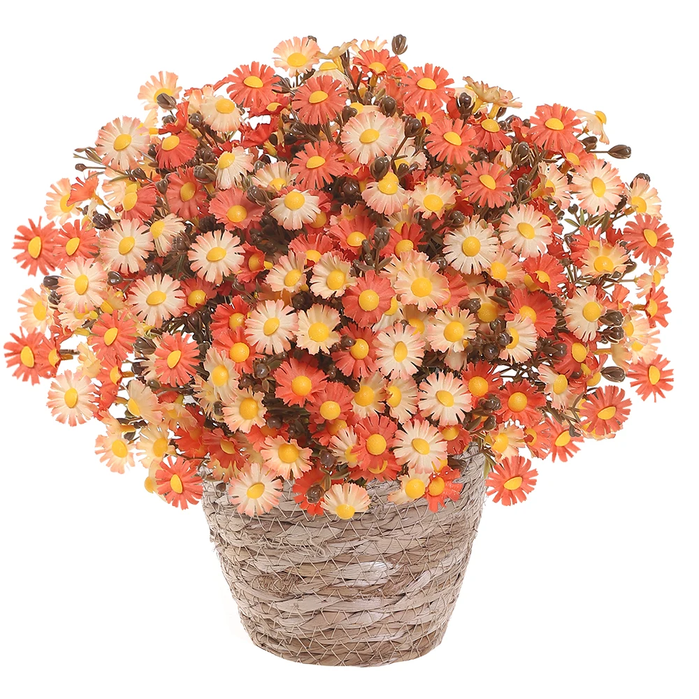 33 cm künstliche Gänseblümchen-Blume, gefälschter Seidenstrauß für Zuhause, Raumdekoration, Party, Garten, Hochzeit, Weihnachtsdekoration, DIY-Kranz-Zubehör – Detail 7