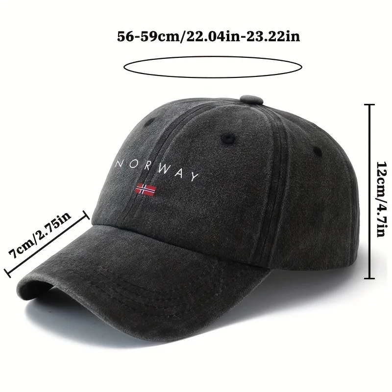 MAKEFGE Unisex Norway Flag Trucker Hat - Norwegian National Colors (White, Red, Blue) with Norway Map Outline & Flag Emblem, Lig