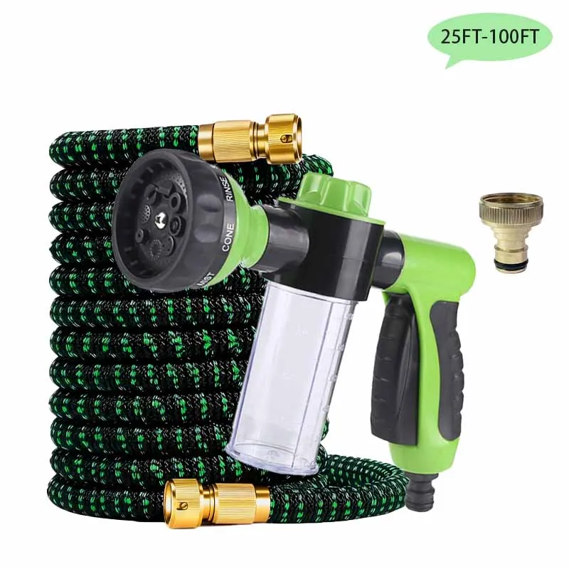 

Многофункциональный водяной пистолет высокого давления 25 футов-100 футов, оснащенный набором водяных пистолетов с соплом, мягкий и портативный, легко хранить