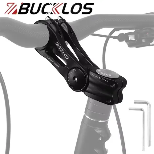 Imagen 2 del producto Vástago de manillar de bicicleta BUCKLOS MTB aleación de aluminio forjado 3D 31,8mm vástago de manillar de bicicleta 90/110/145mm ± 80 °   Pieza MTB de vástago de bicicleta ajustable