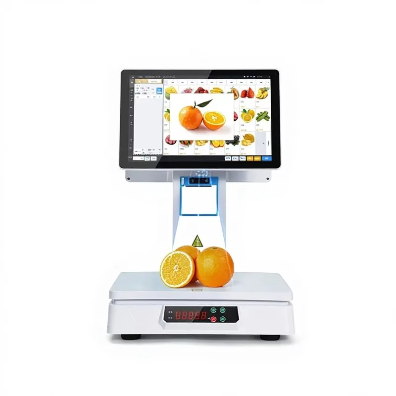 Intelligent Weighing Cashier All-in-One Fruit Store Fresh Vegetable Cooked Food Touch Screen PC Scale Windows 7/10 Cash Register