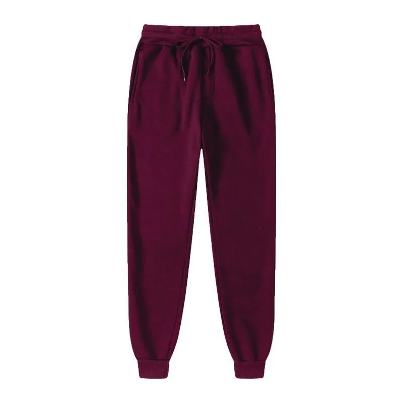 الربيع والخريف فضفاضة عارضة الرياضة Sweatpants النسخة الكورية القطن وقطيفة سميكة سليم صالح عارضة أزياء الاتجاه الرجال p