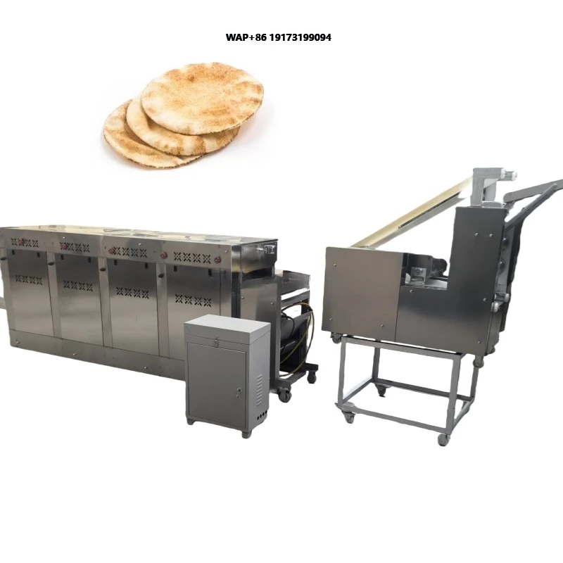 Máquina Automática Industrial para Tortillas de Harina de 5~50 CM, Horno de Túnel para Pan Pita Árabe, Chapati y Tortilla, a Gas o Eléctrico