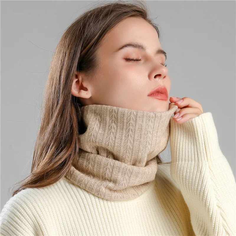 New Women Men Soft Knitted Neck Ring Neckerchief Winter Warm Face Mask Scarves Unisex Snood Muffler Fashion Fake Collar Bufandas