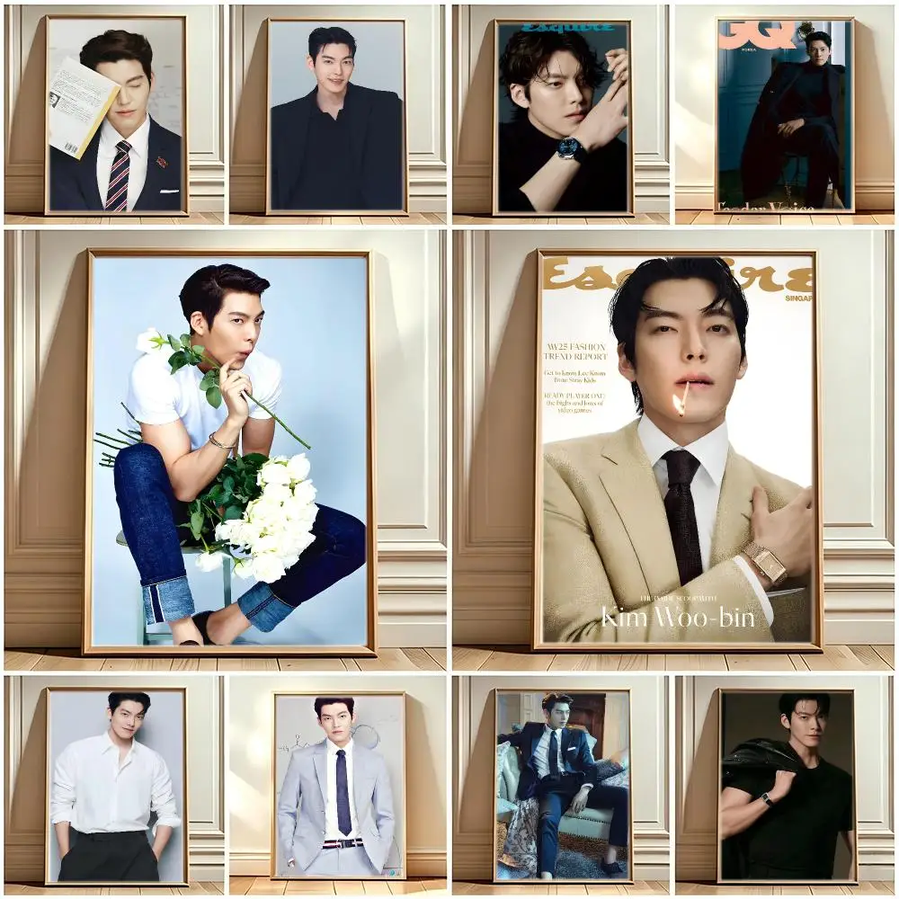 Korean Actor K-Kim Woo bin Poster Print Painting Home Decor for Bedroom Living Room Hallway