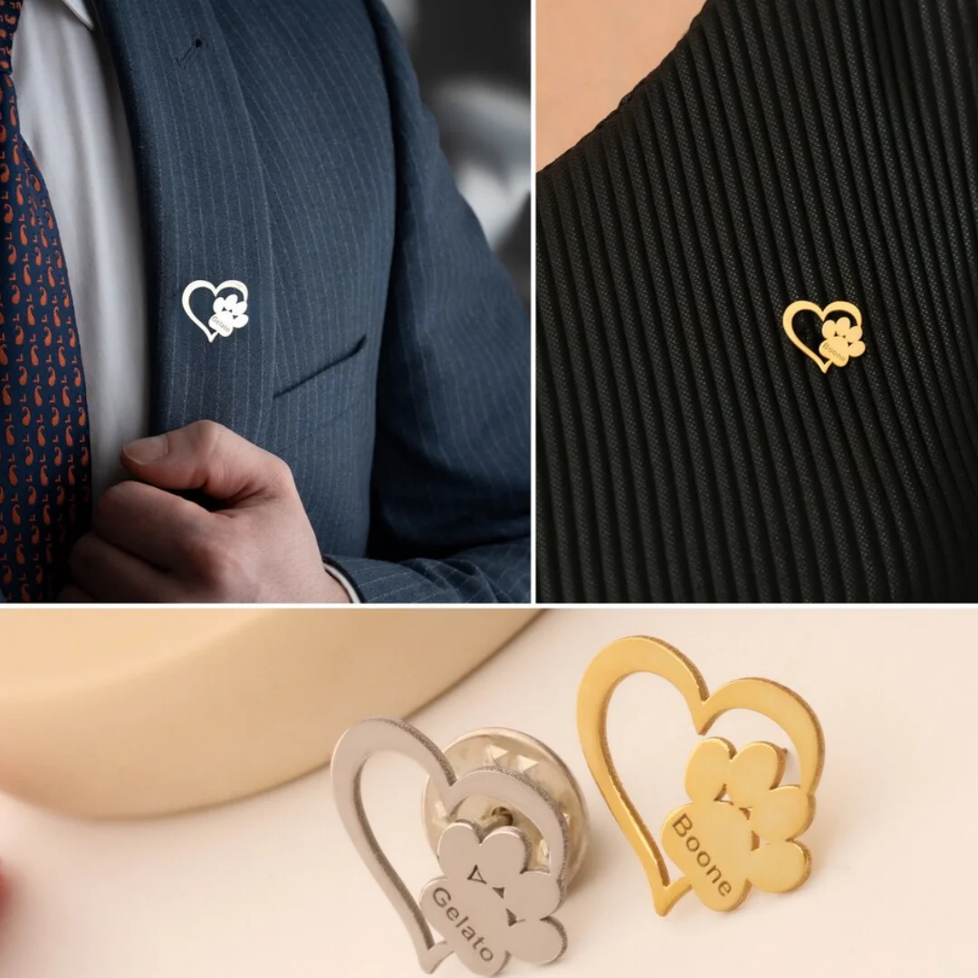 

Персонализированные броши с именем доктора для домашних животных для женщин и мужчин, нержавеющая сталь, профессиональная брошь с логотипом для ветеранов, ювелирные изделия