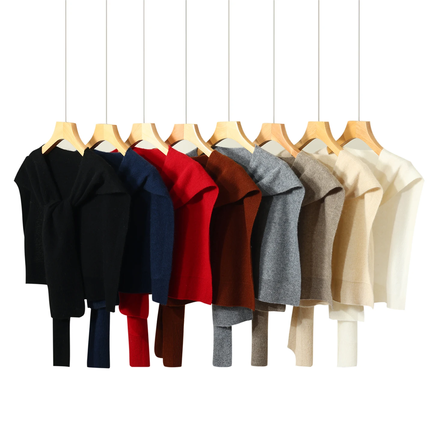 

Women's 100% Merino Wool Scarf Spring Autumn Neck Protection Cashmere Knitwear Elegant Simple Style Scarf Solid Color