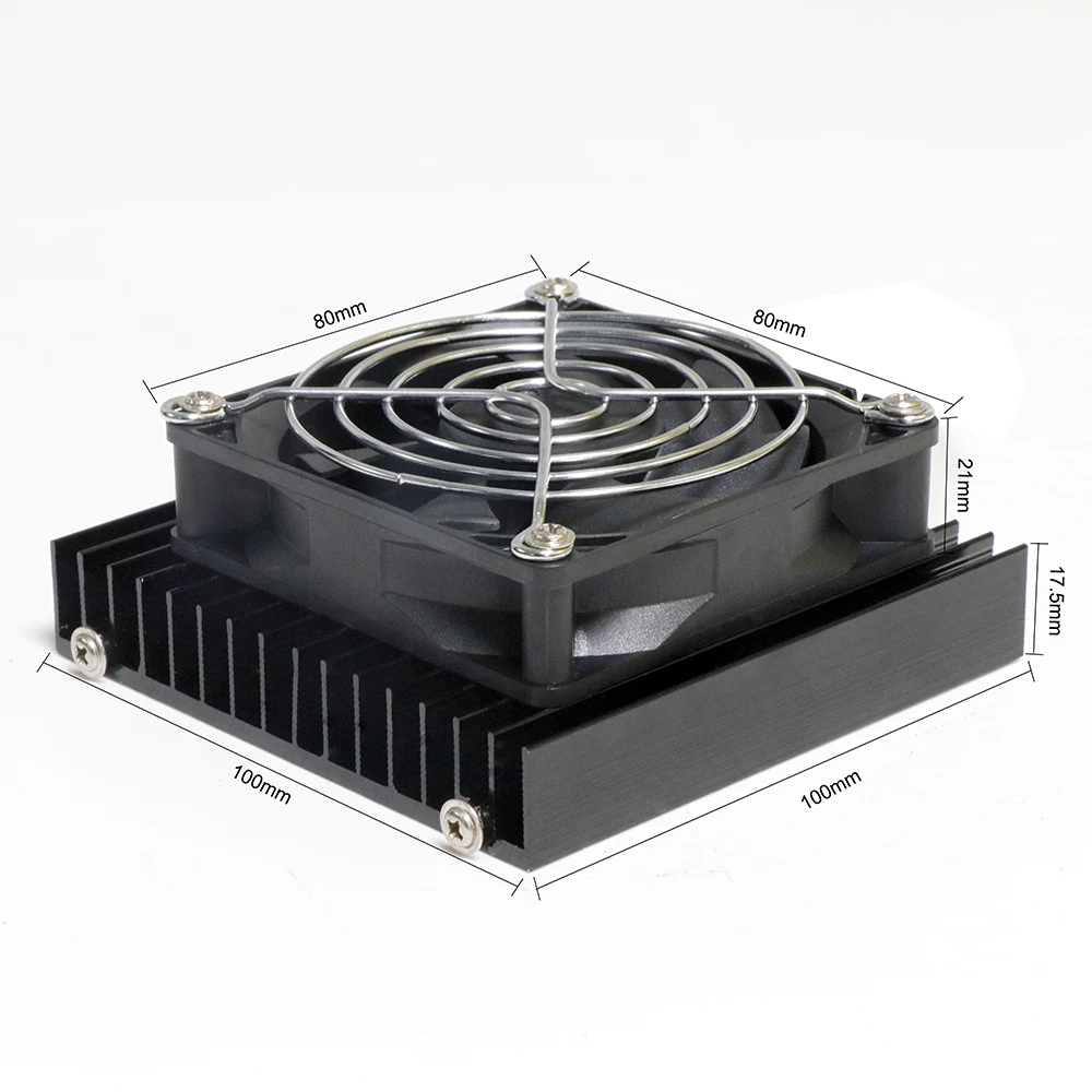 100x100x40mm radiator Aluminum heatsink Extruded heat sink with ac 110v 220v fan for 50w 80w 100w led grow light led plant light