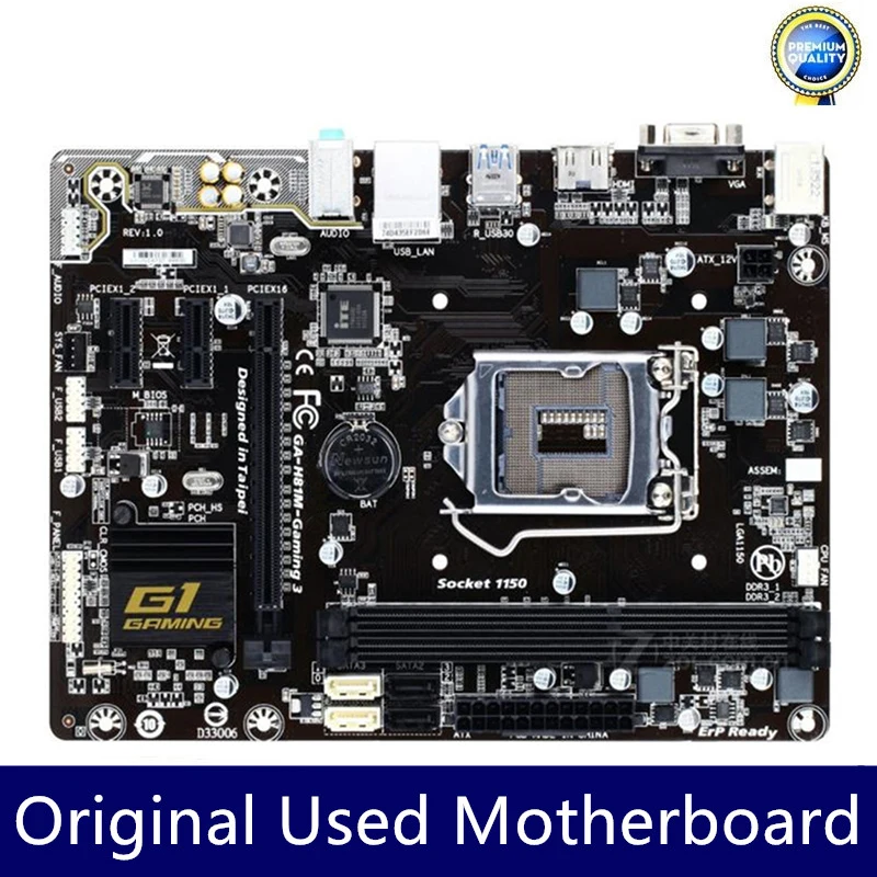 

Used GA-H81M-Gaming 3 H81M-Gaming 3 original motherboard Socket LGA 1150 DDR3 16GB i7 i5 i3 H81 SATA III Desktop Motherboard