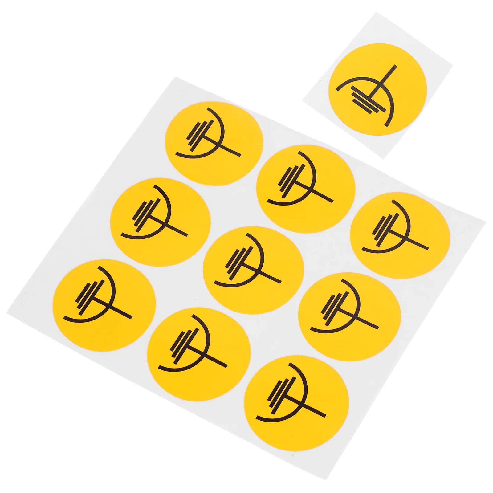 10Pcs Grounding Warning Decals Electrical Equipment Safety Labels Breaker Panel Ground Symbols Stickers Machinery Caution Signs