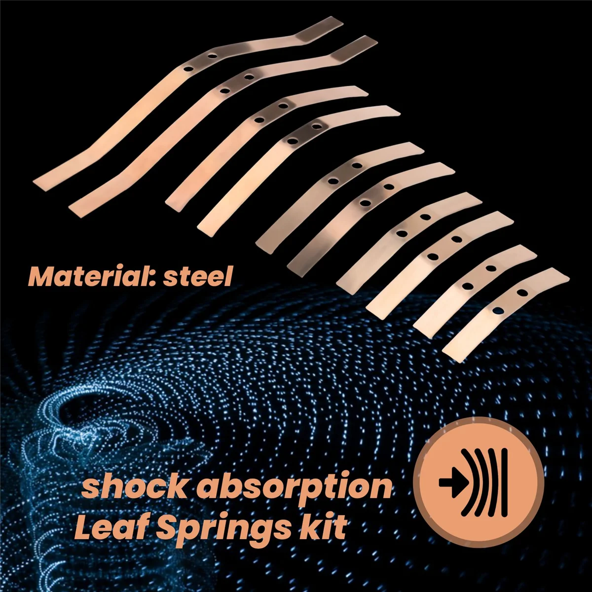 2 Pair Steel Shock Absorption Leaf Springs Suspension for WPL B14 B24 B16 B36 1/16 RC Truck Car Parts Accessories,B