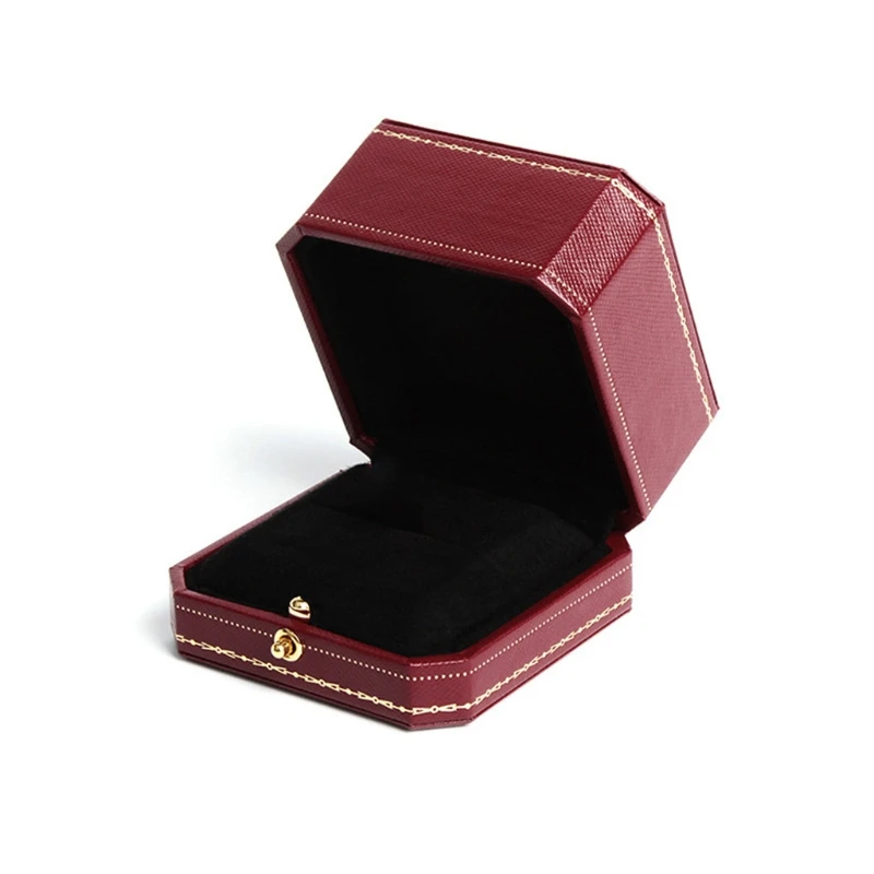 Caja anillo lujo, diseño Vintage, organizador para presentación joyería, regalo boda Valentín, envío directo