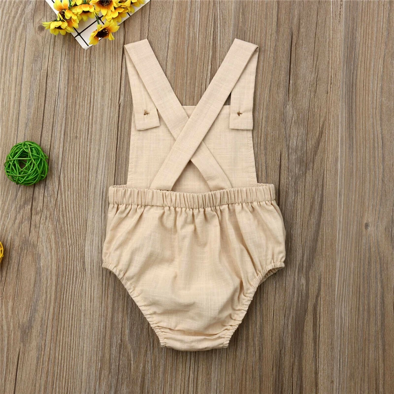 Baby Boys Romper Summer Infant Cotton Newborn Sleeveless Rompers Baby Girl  Suspender Jumpsuits Cotton Clothes Outfits