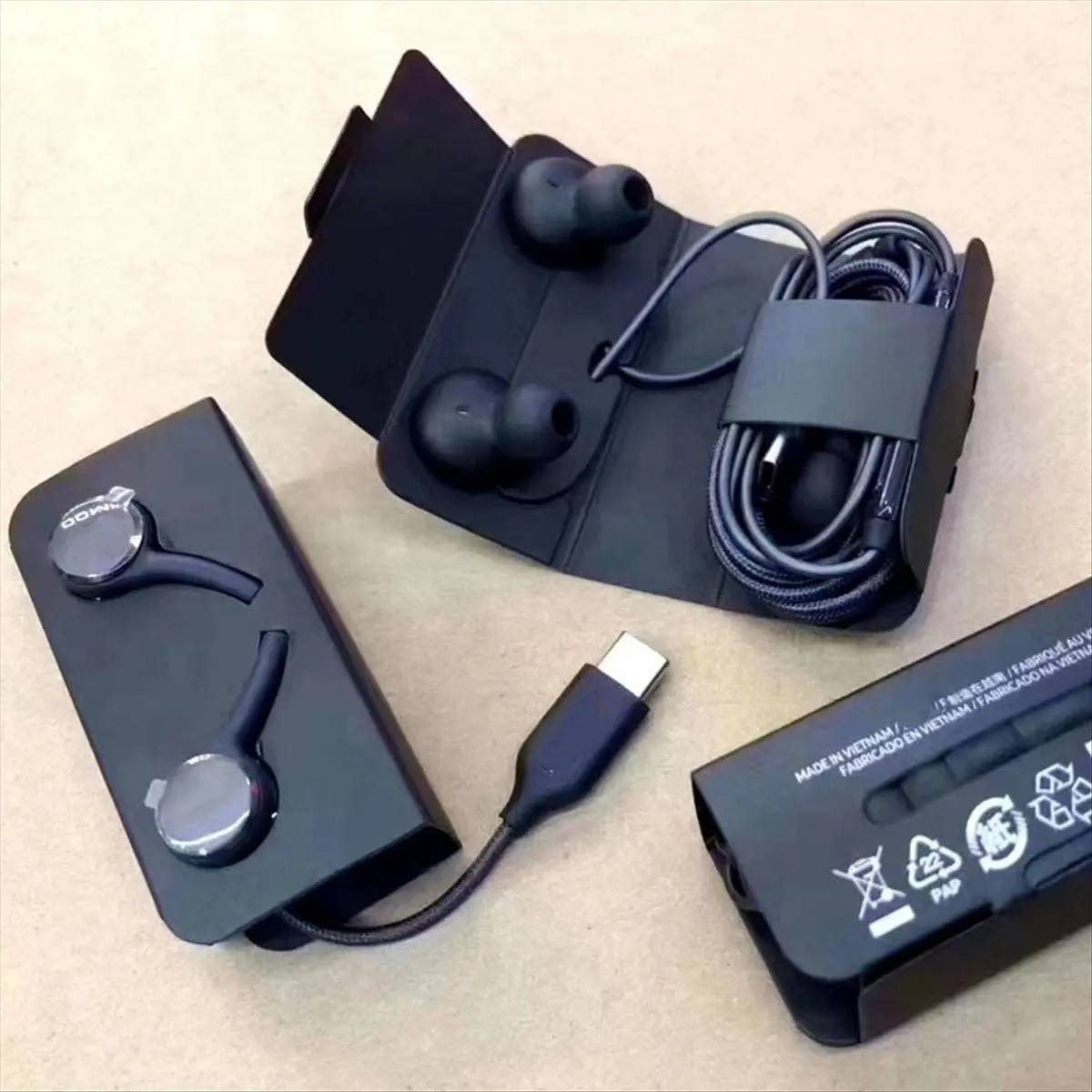 ABGN Type C Wired Earphone for Galaxy S23 S21 S22 Ultra Plus 3.5mm Earbuds Headphones A54 A34 A53 A53 Accessories